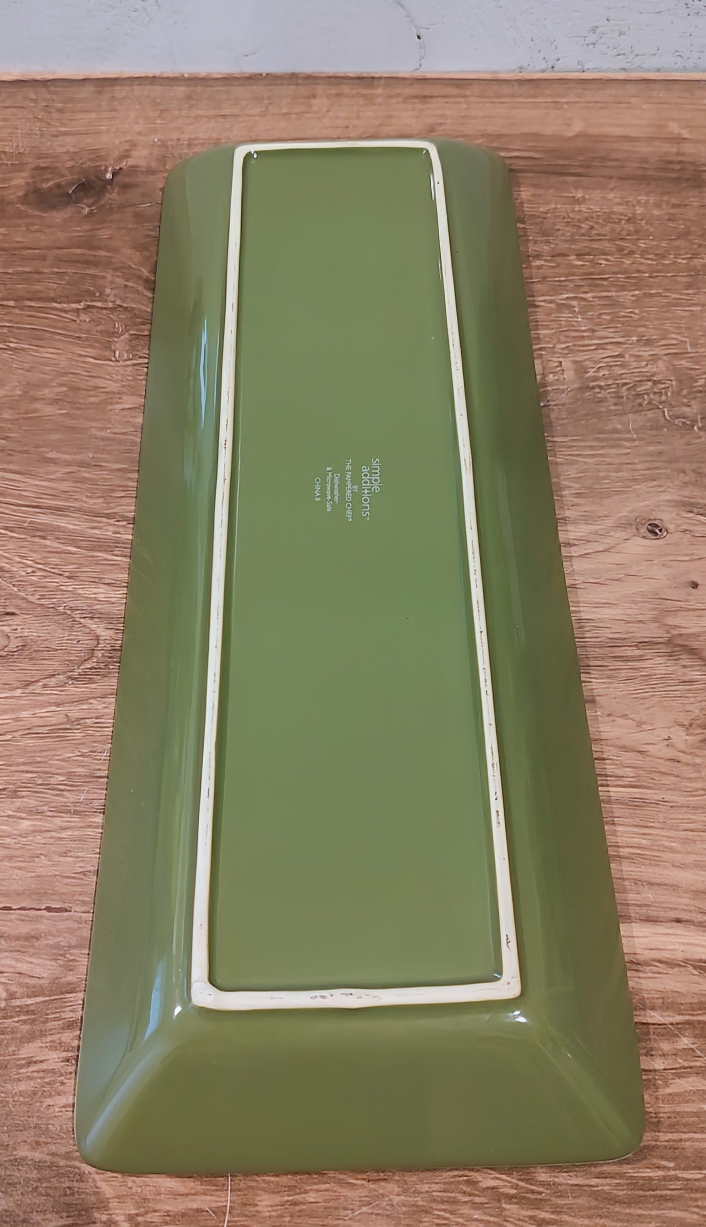 Pampered Chef Simple Additions Green Serving Tray