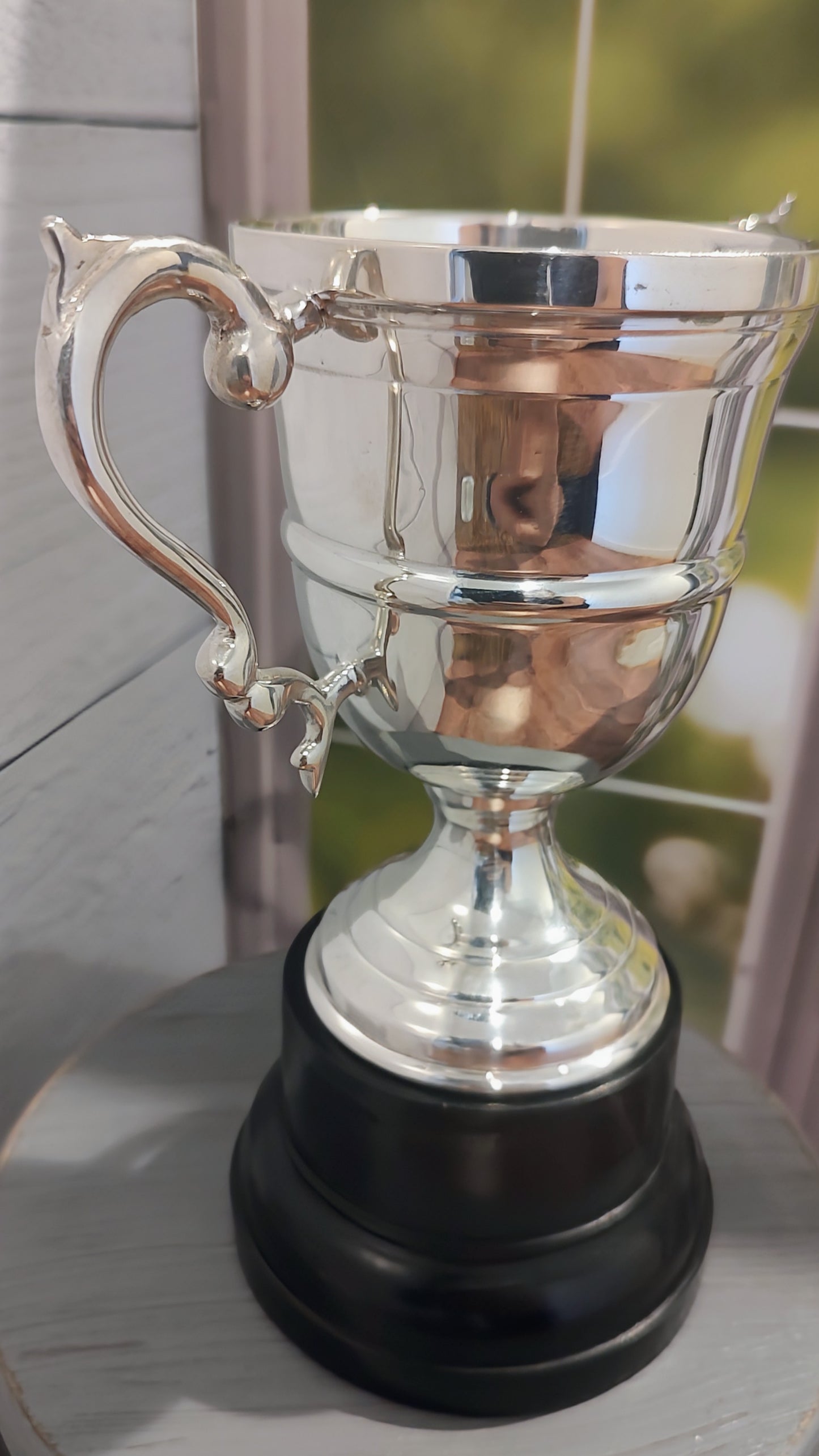Trophy Silver Metal with Black Metal Base