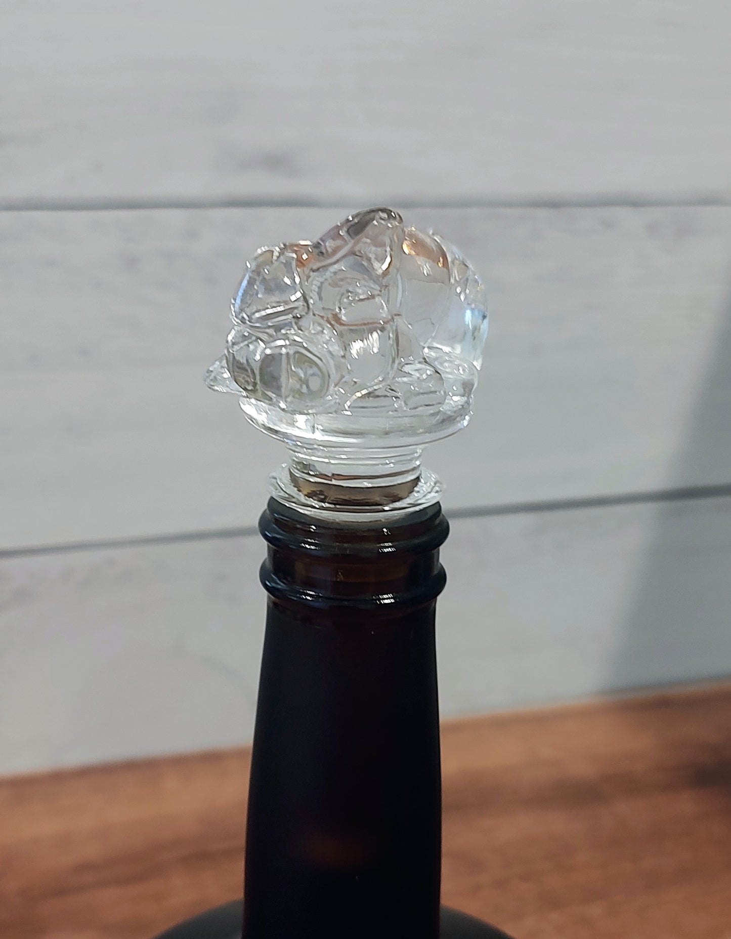 Mikasa Glass Pig Bottle Stopper