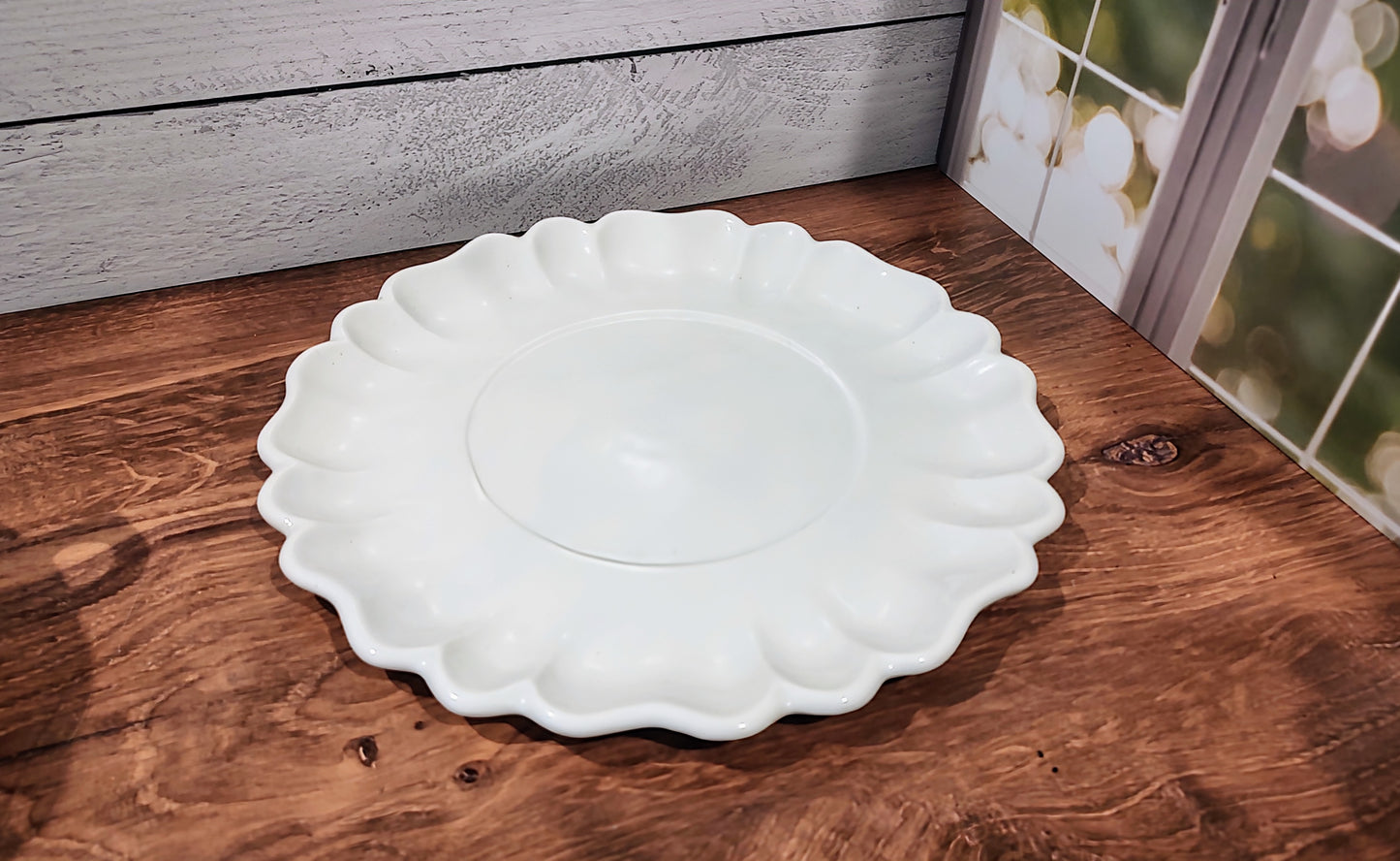 Vintage Ceramic Soup Tureen with Matching Plate and Laddle