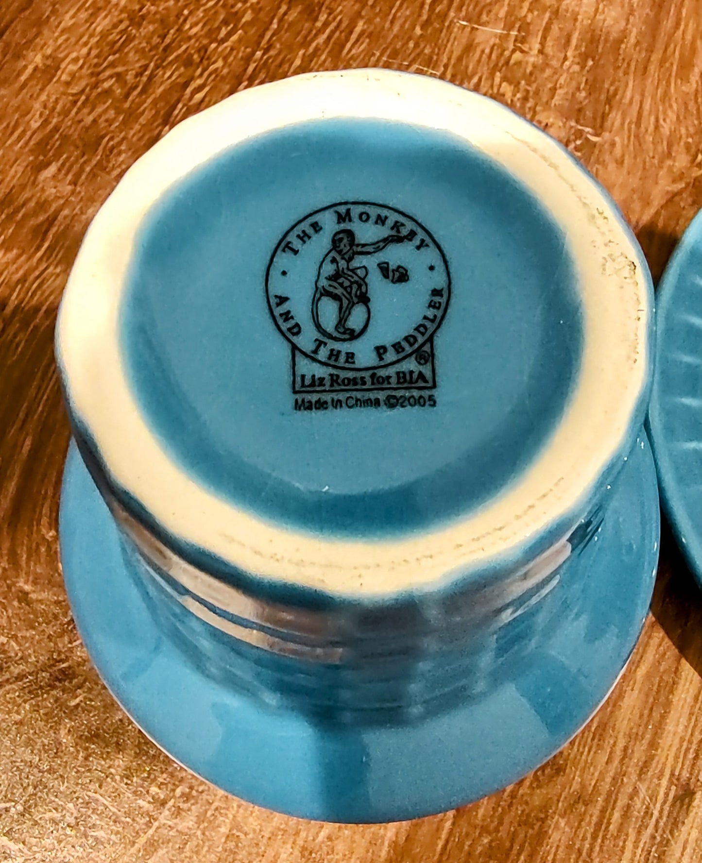 The Monkey and the Peddler Ice Cream Cone Bowl and Saucer