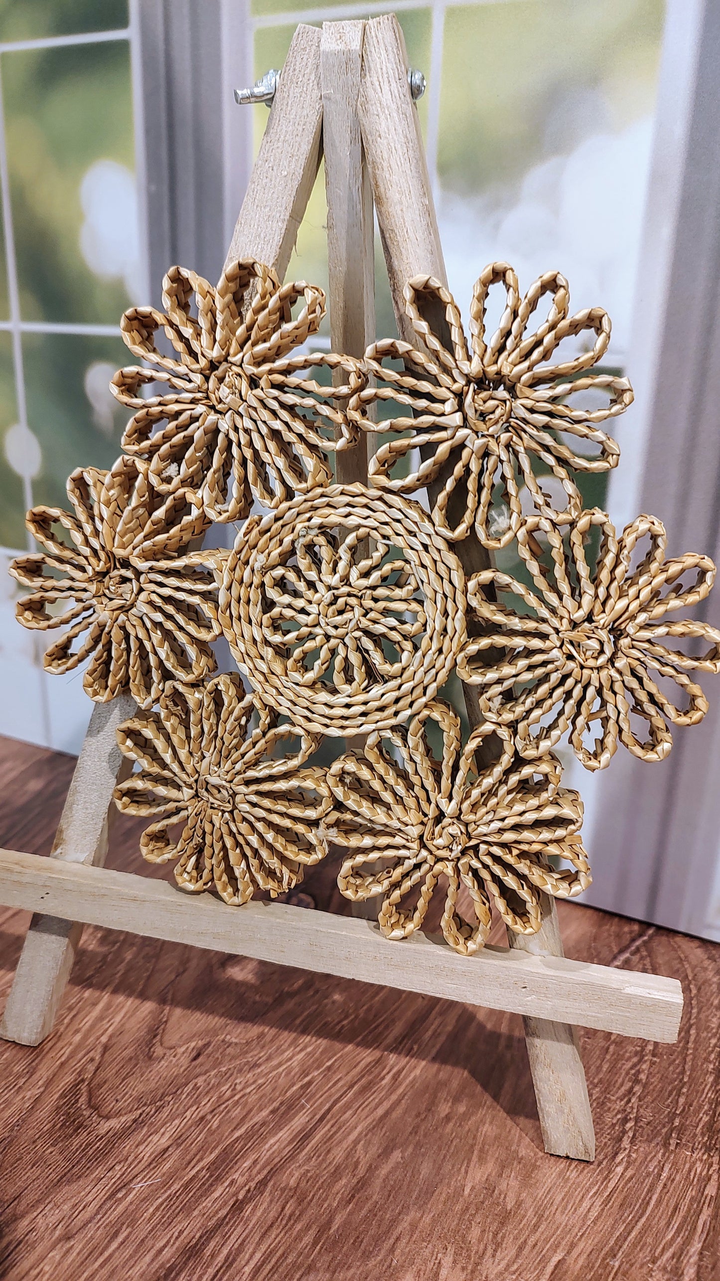 Vintage Rattan Wicker Trivets (Pair)
