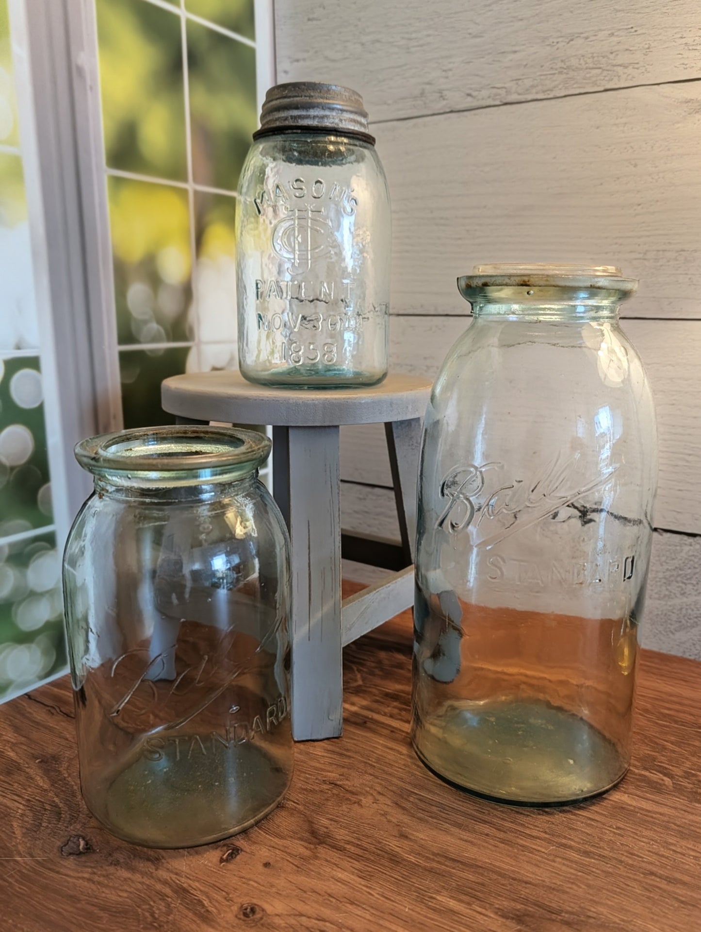 Quart Antique Ball Jar Wax Seal Top