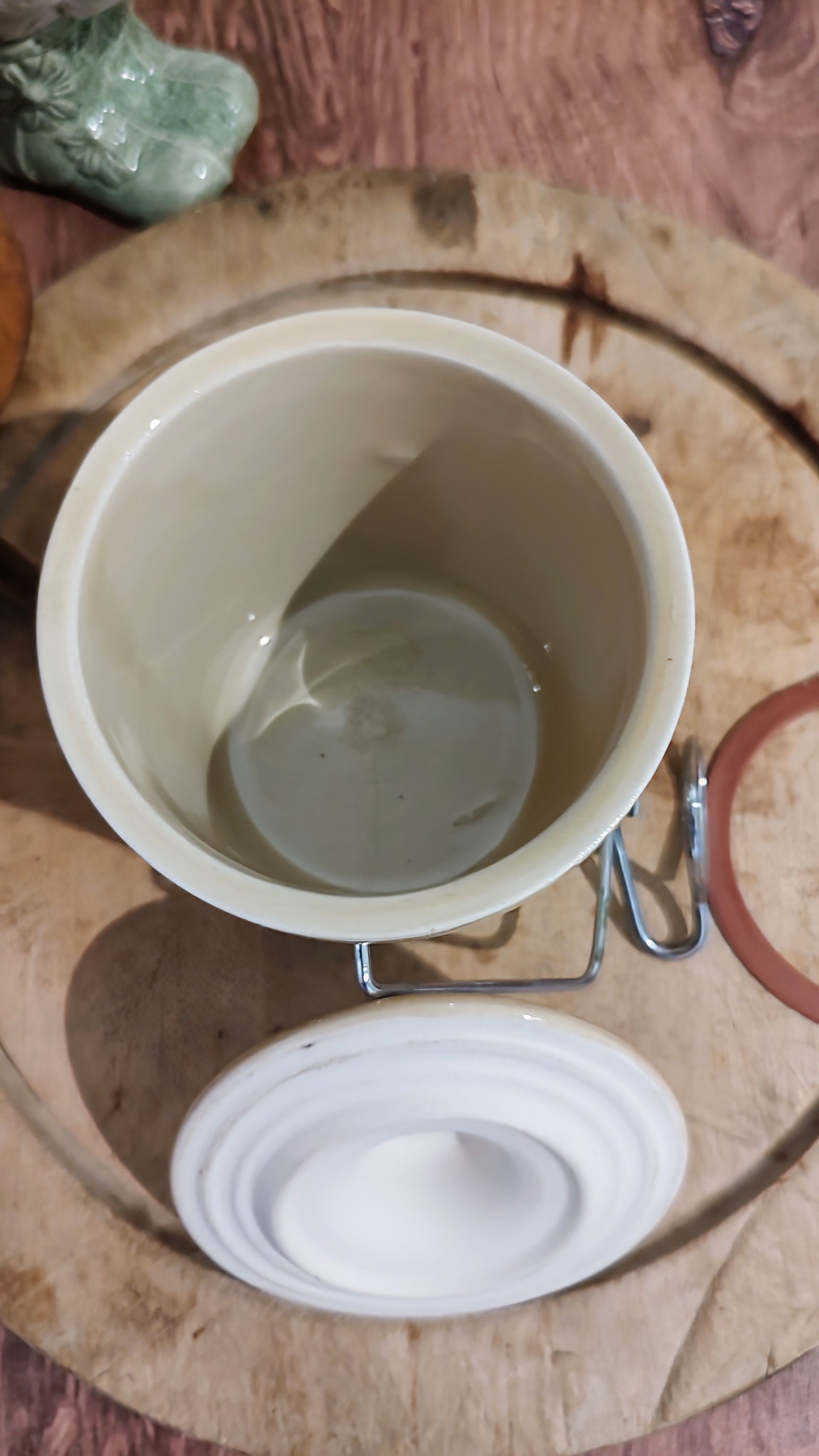Pale Yellow Cream Cheese Crock