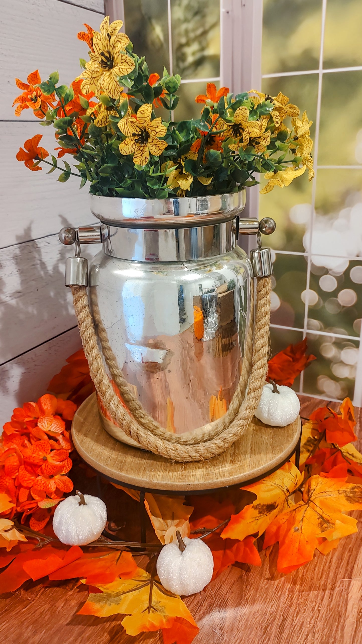 Mercury Glass Bucket Vase