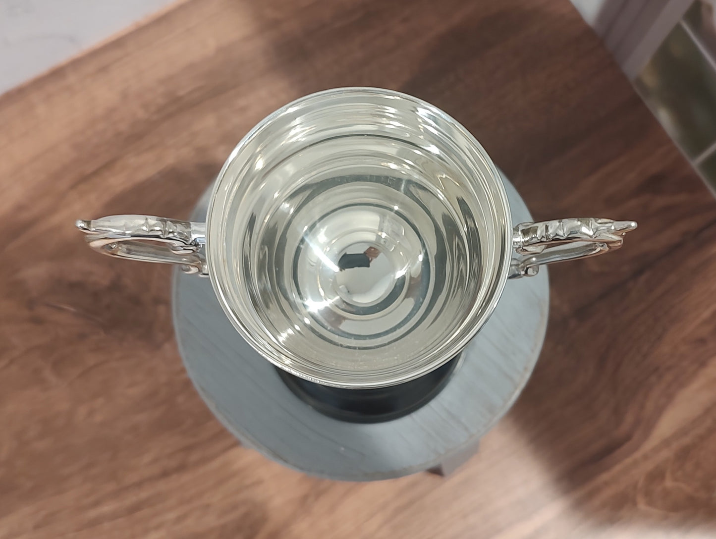 Trophy Silver Metal with Black Metal Base