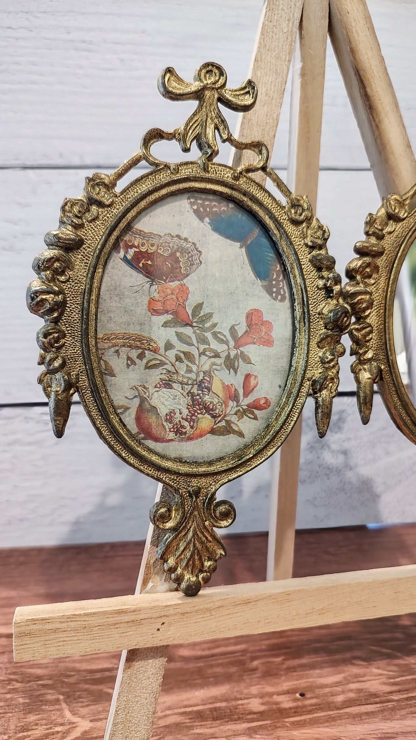 Vintage Mini Mirror and Frame
