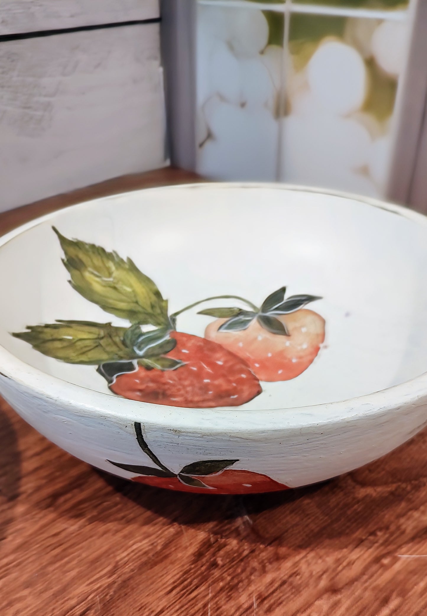 Painted Wood Bowls (set of two)