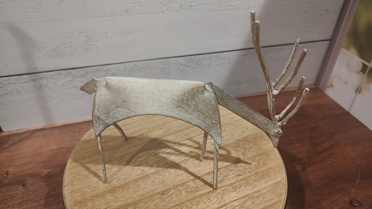 Pair of Metal Primitive Style Deer