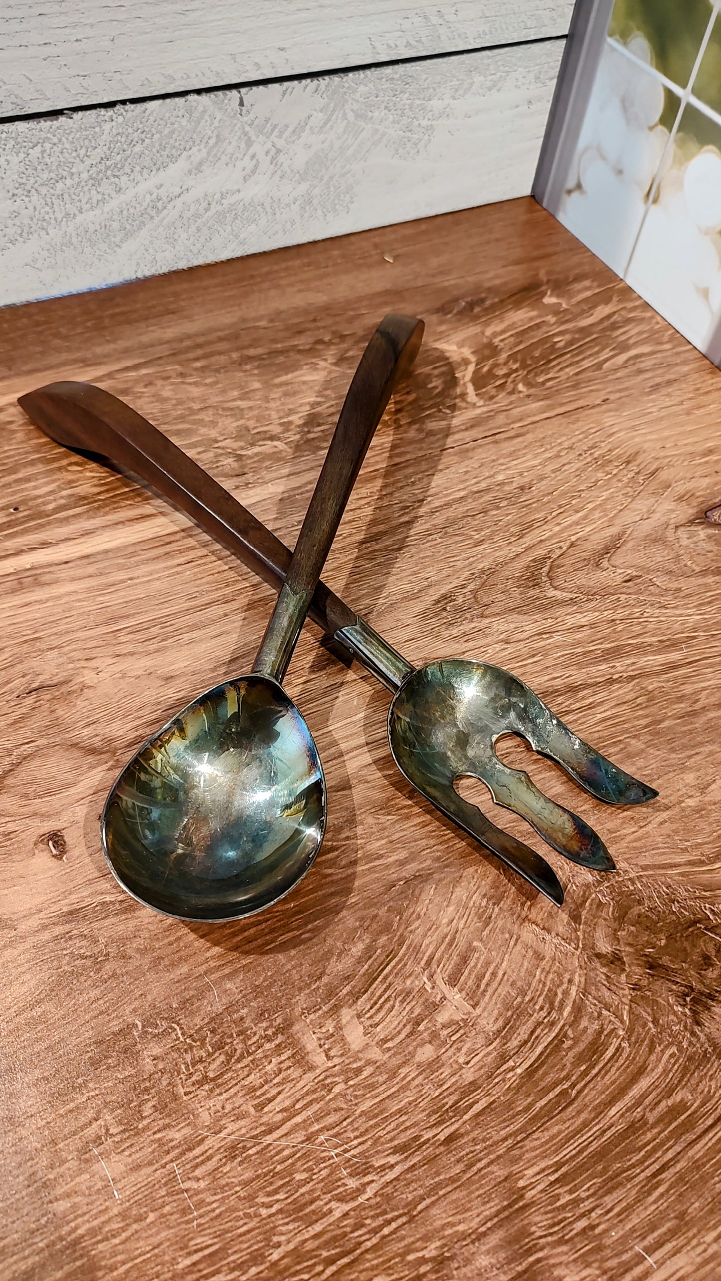 Mid-century Salad Server Utensils