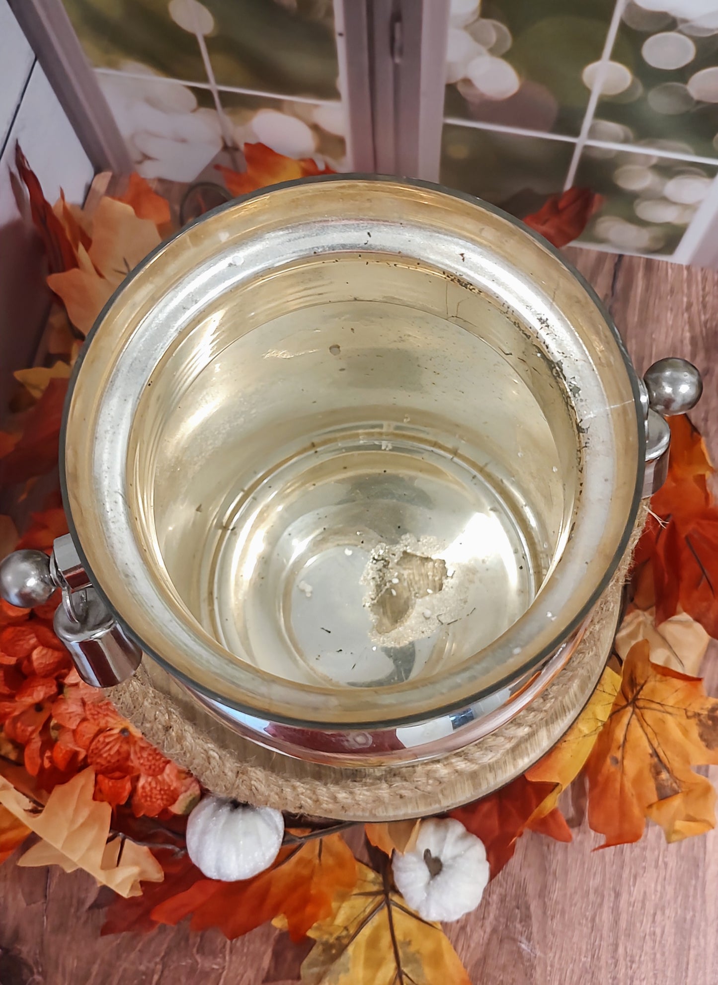 Mercury Glass Bucket Vase