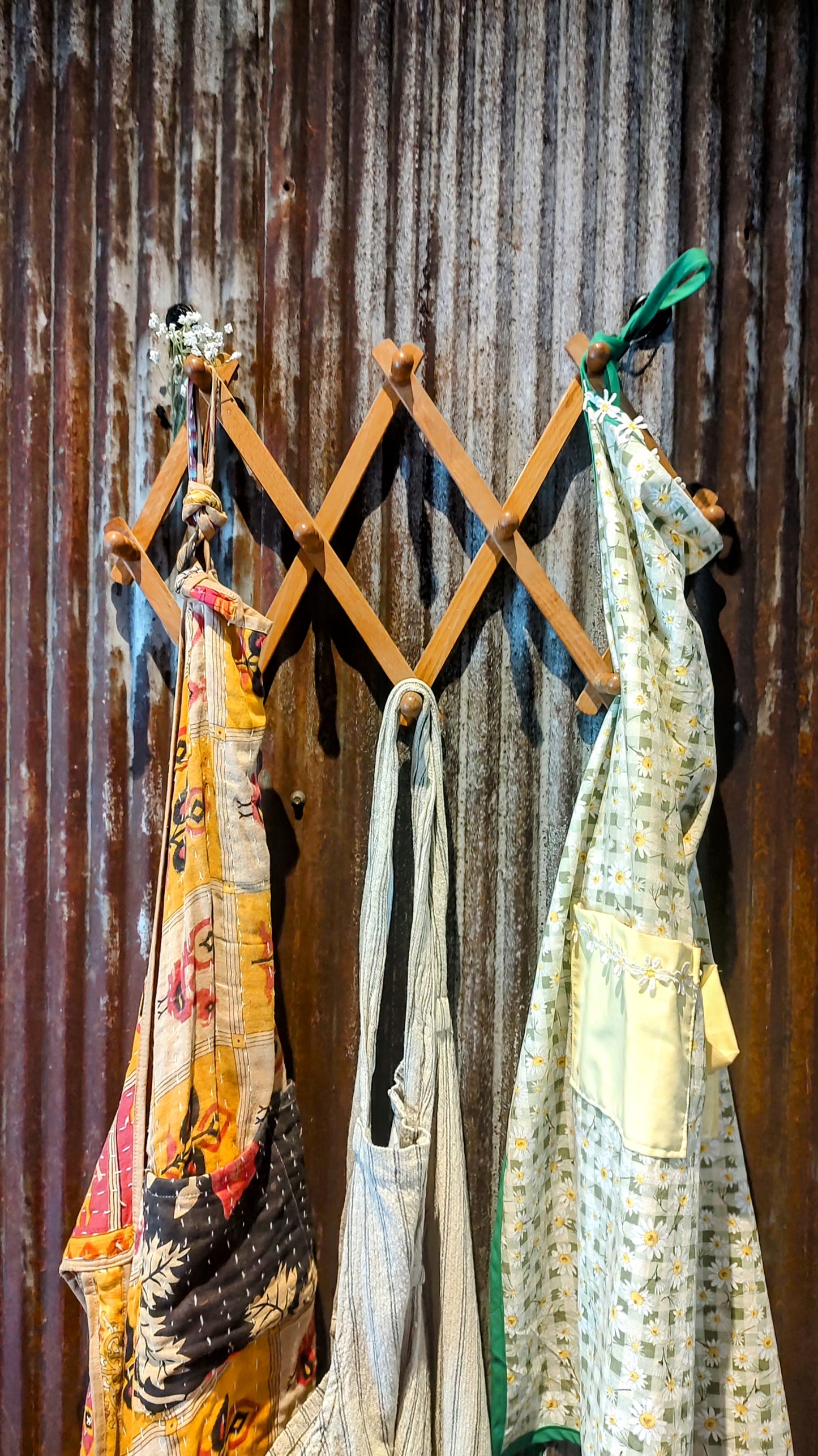Vintage Wood Peg Rack