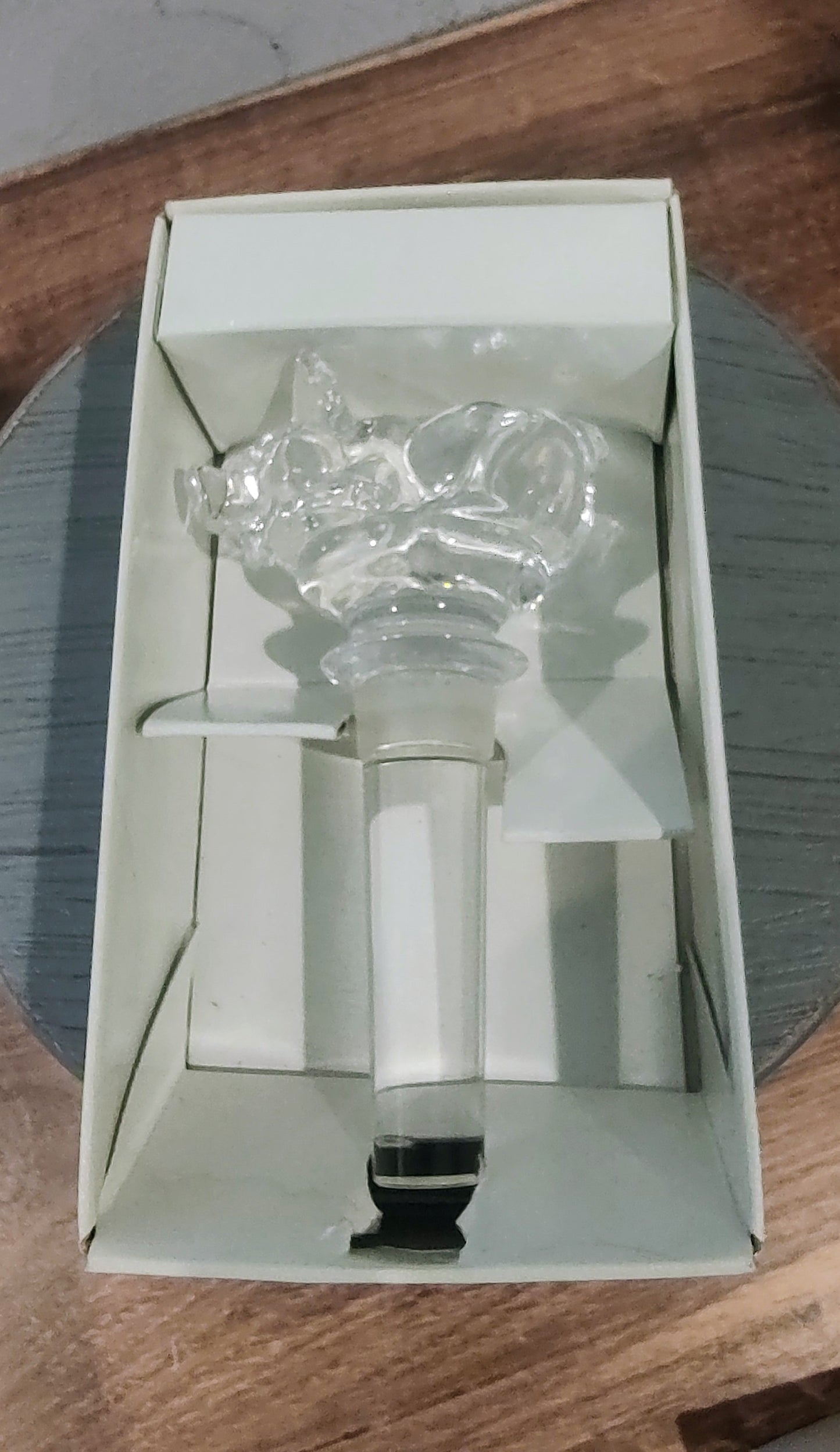Mikasa Glass Pig Bottle Stopper