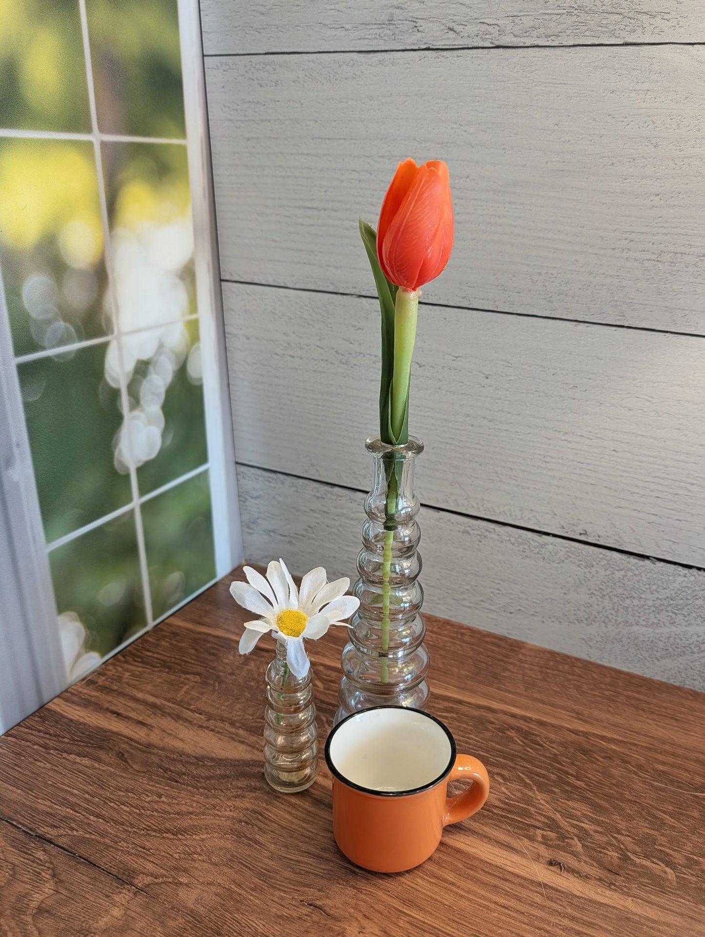 Vintage Bubble Ribbed Bud Vase