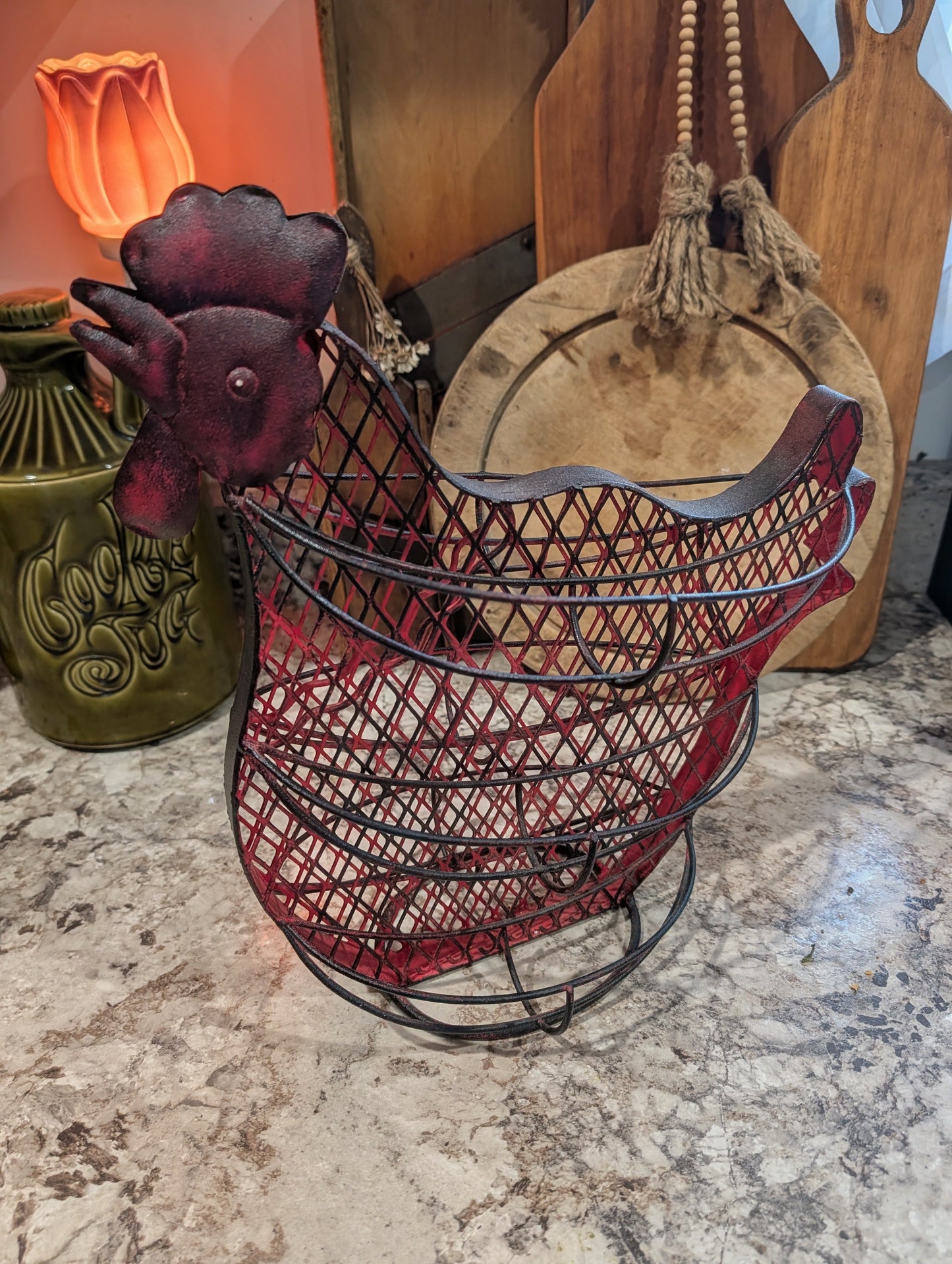 Standing Wire Chicken Egg Holder