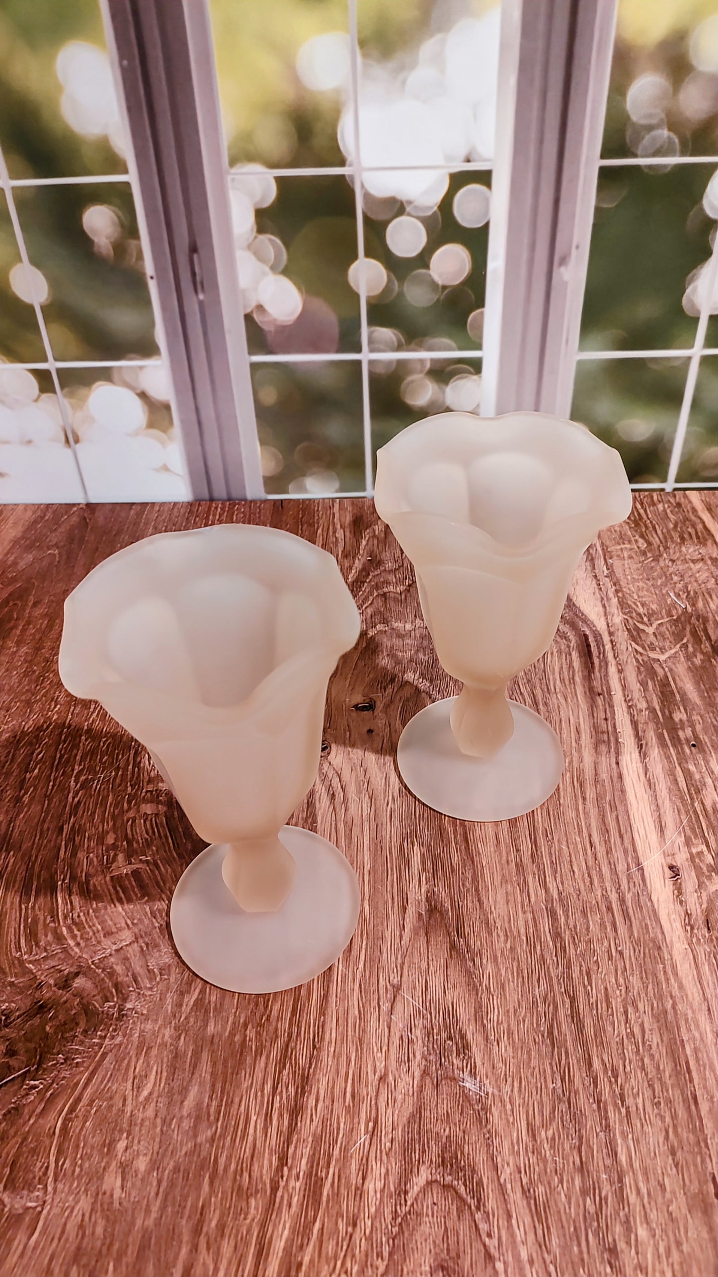 Pink Frosted Sundae Cups by Anchor Hocking