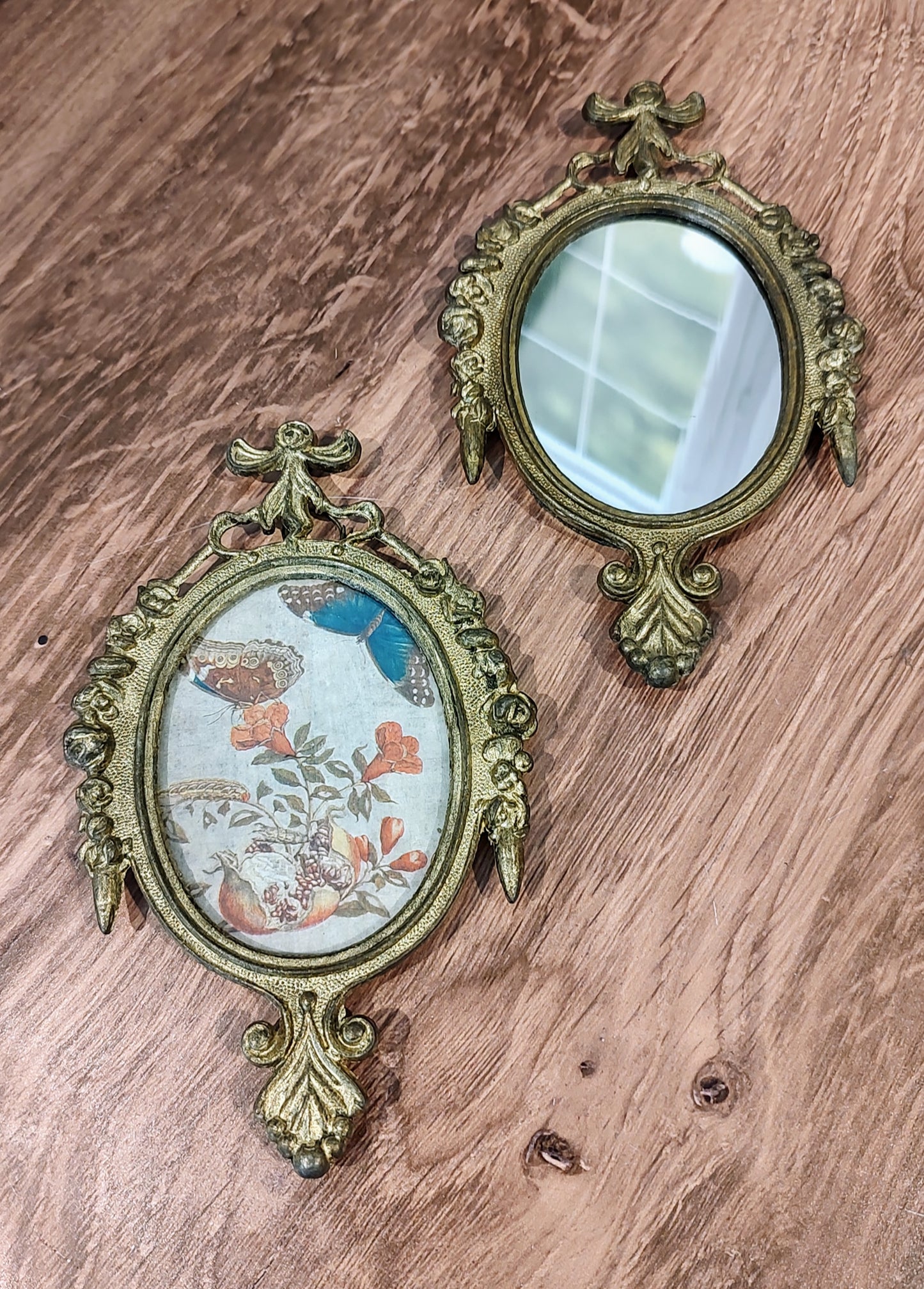 Vintage Mini Mirror and Frame