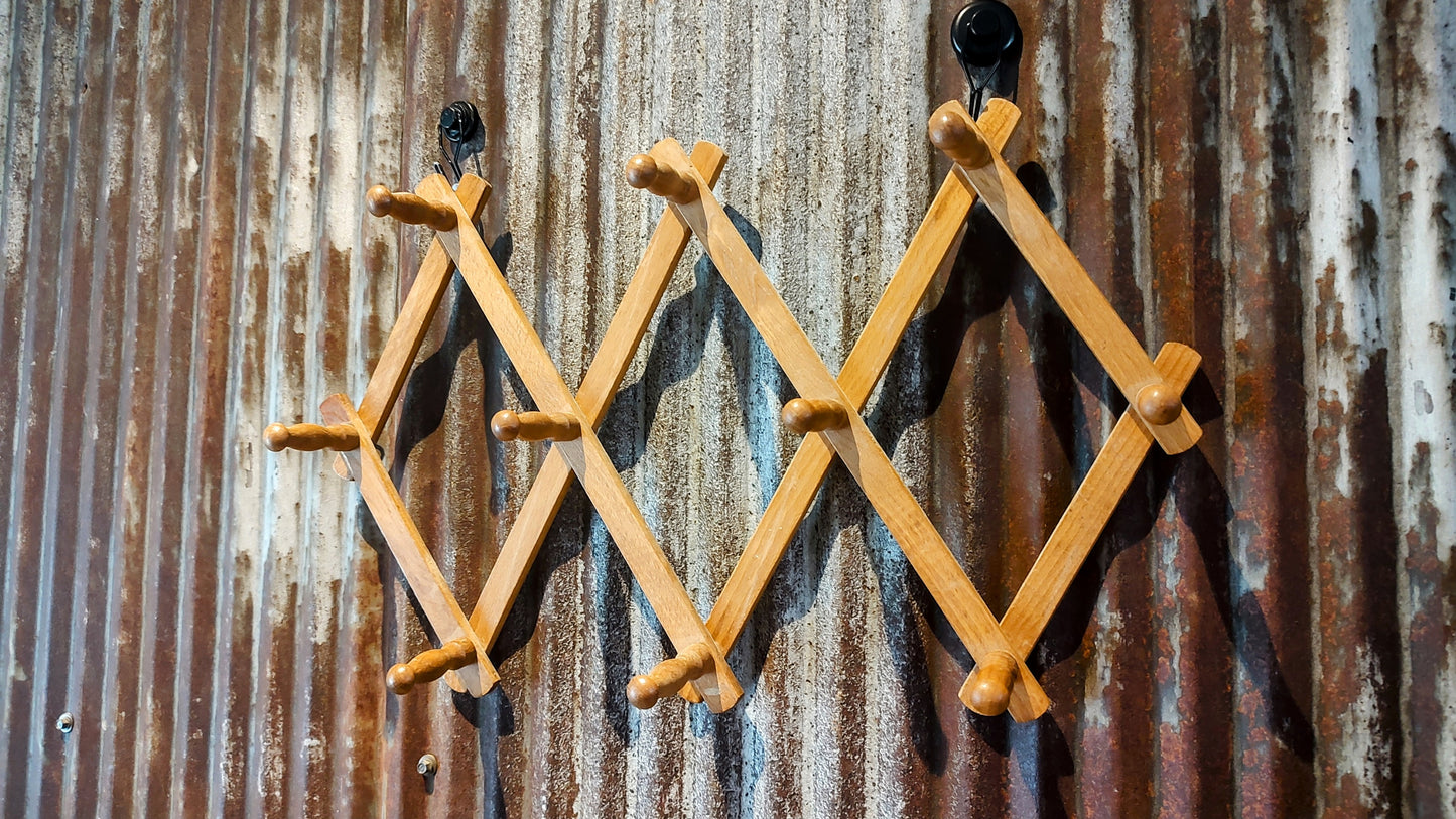 Vintage Wood Peg Rack