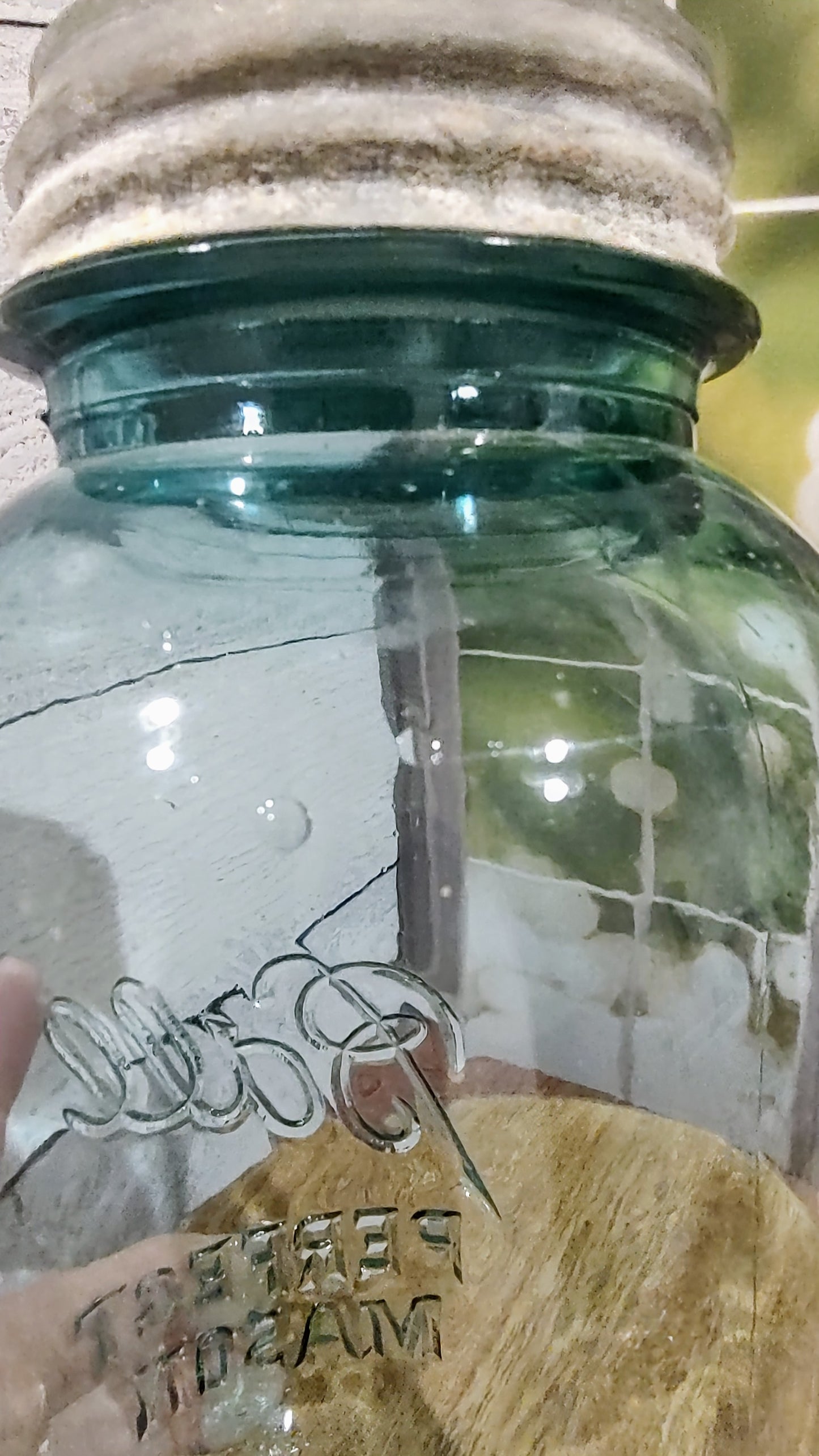 Antique/Vintage 1/2 Gallon Blue Ball Jar