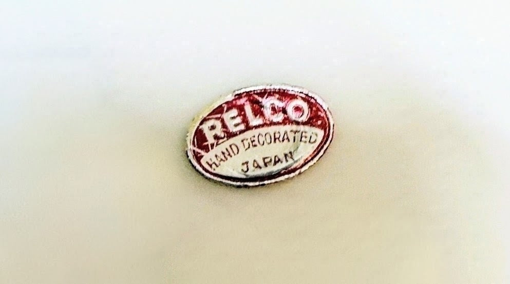 RELCO Handpainted Footed Cup with Matching Saucer