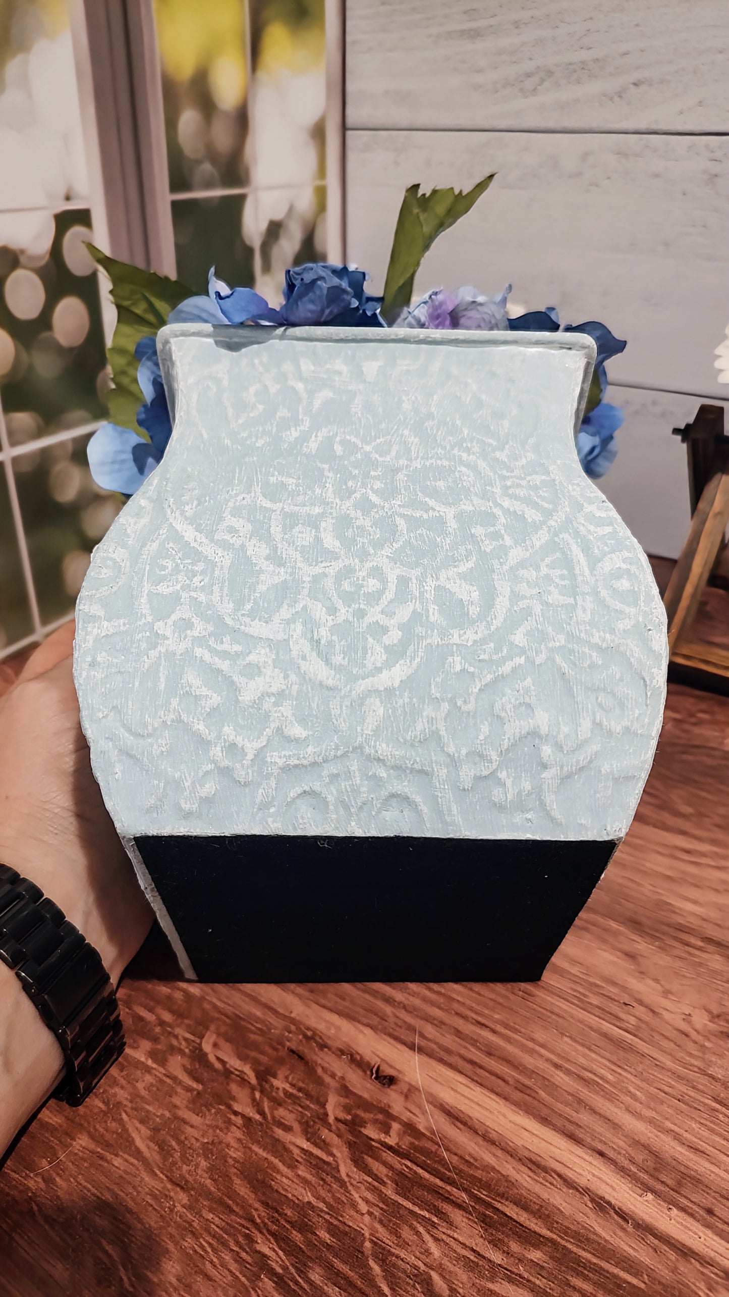 Metal Planter with Floral