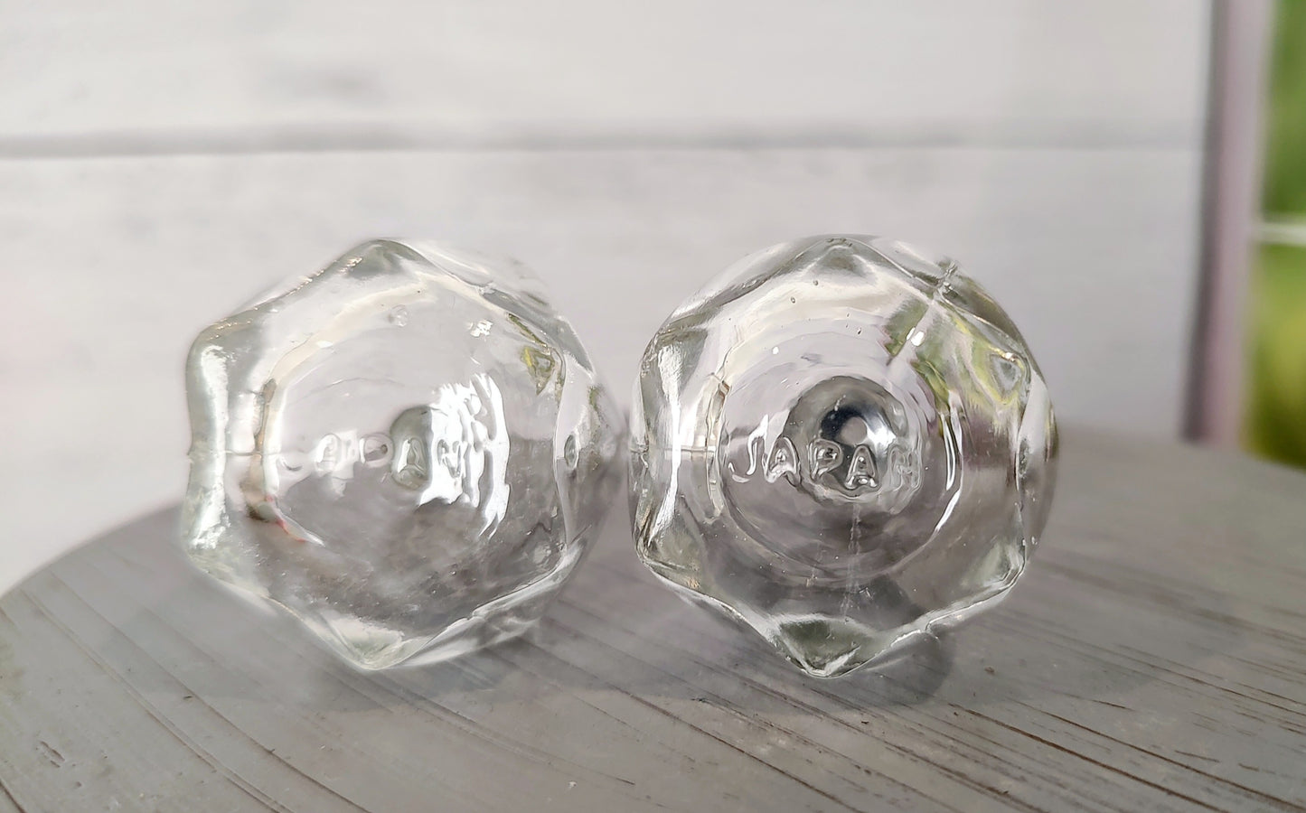 Mini Glass Salt & Pepper Shakers