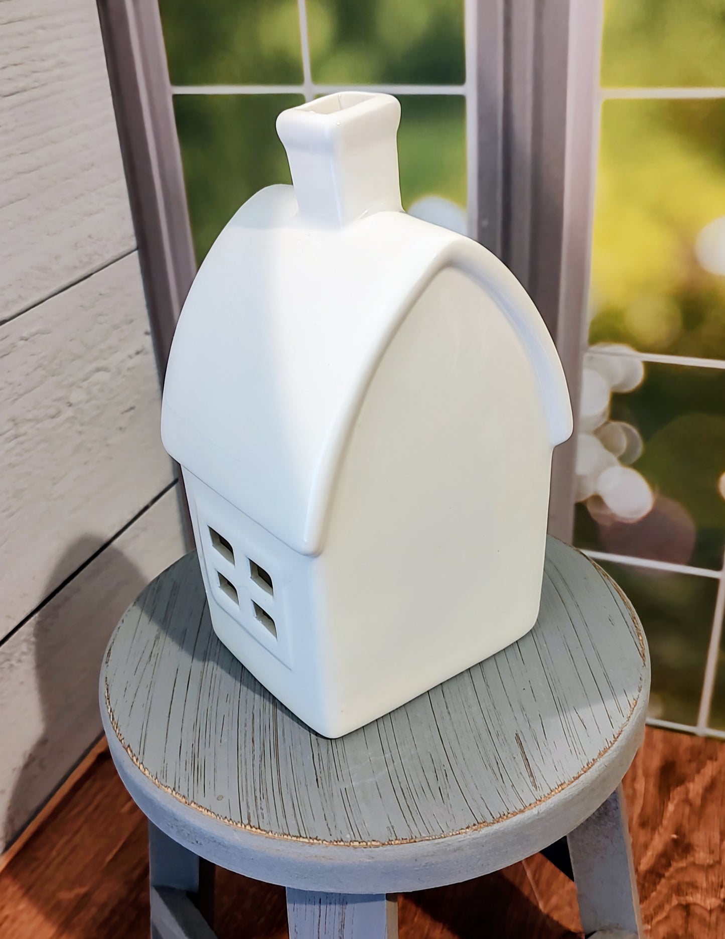 Mini Ceramic Barn Votive Holder