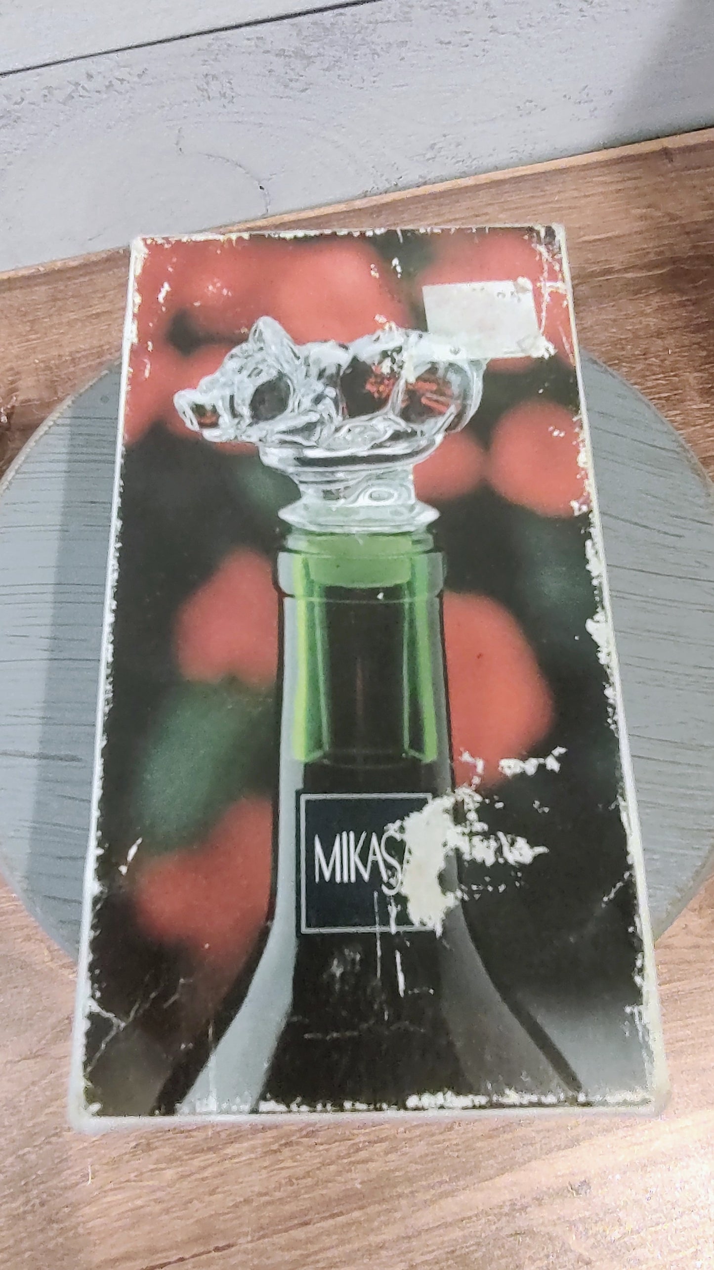 Mikasa Glass Pig Bottle Stopper