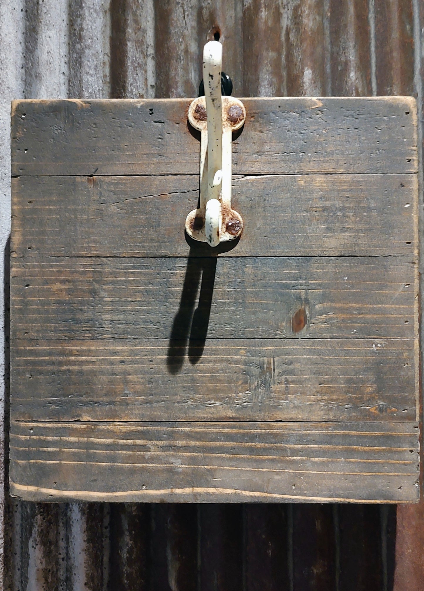Repurposed Wood Sign Hand Painted Lantern Holder