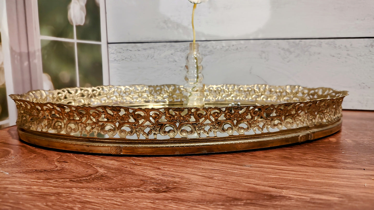 Vintage Mirrored Tray