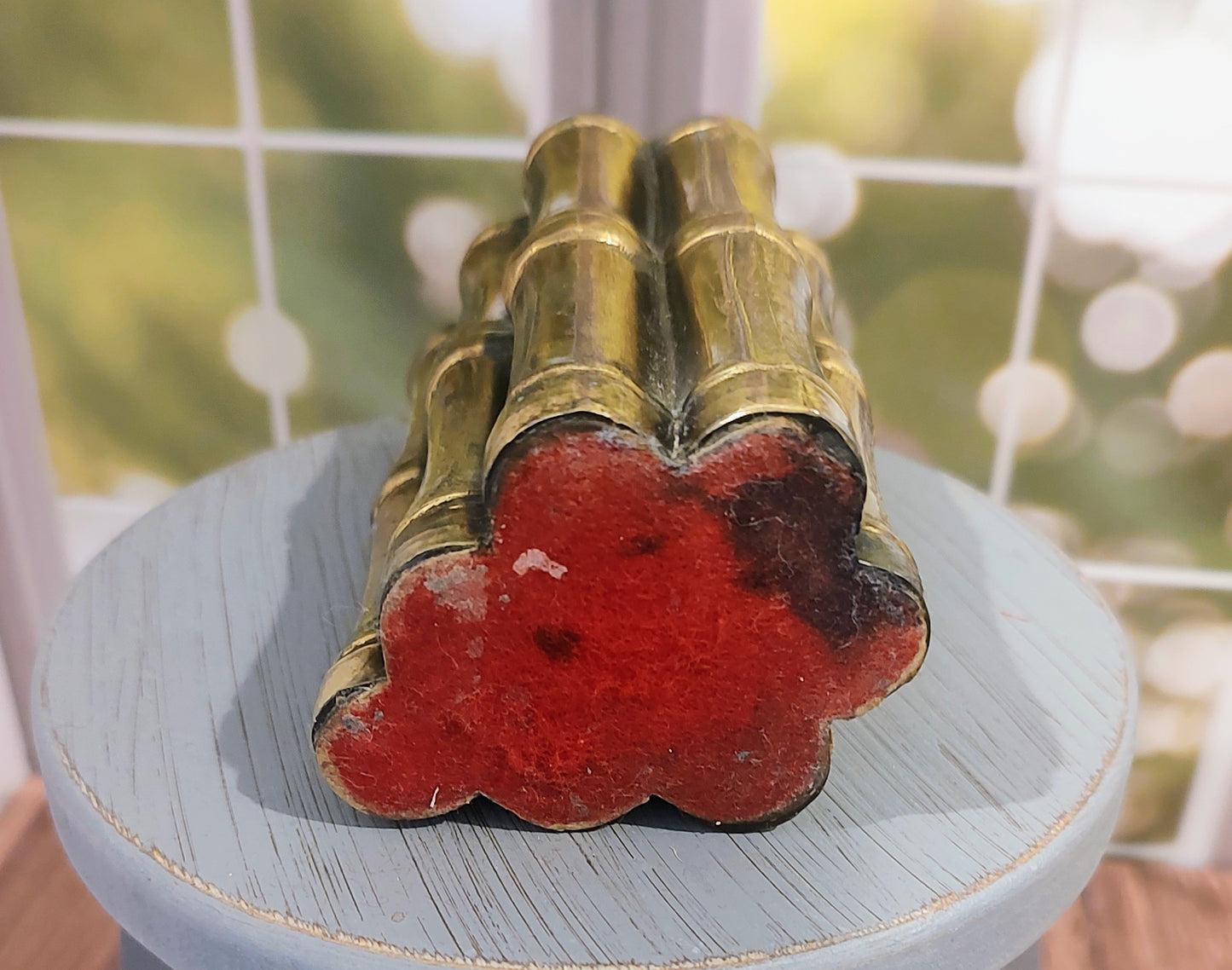 Mid-Century Vintage Brass Bamboo Sculpture