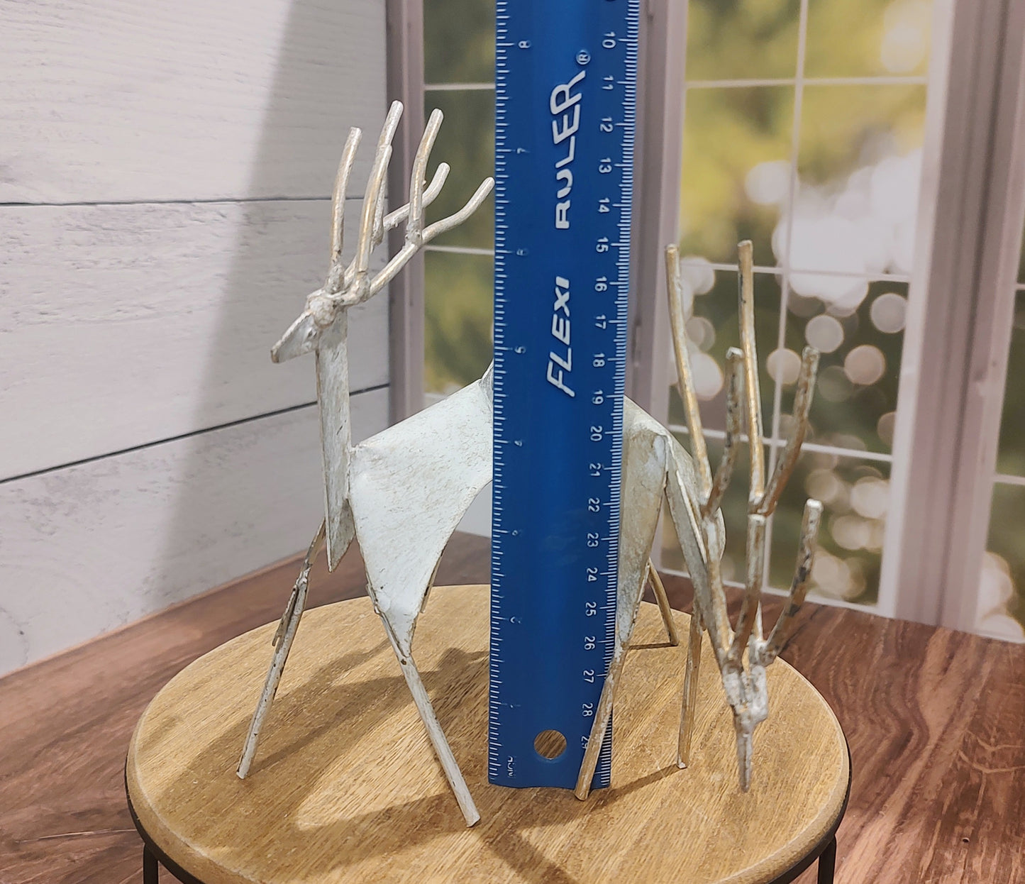 Pair of Metal Primitive Style Deer