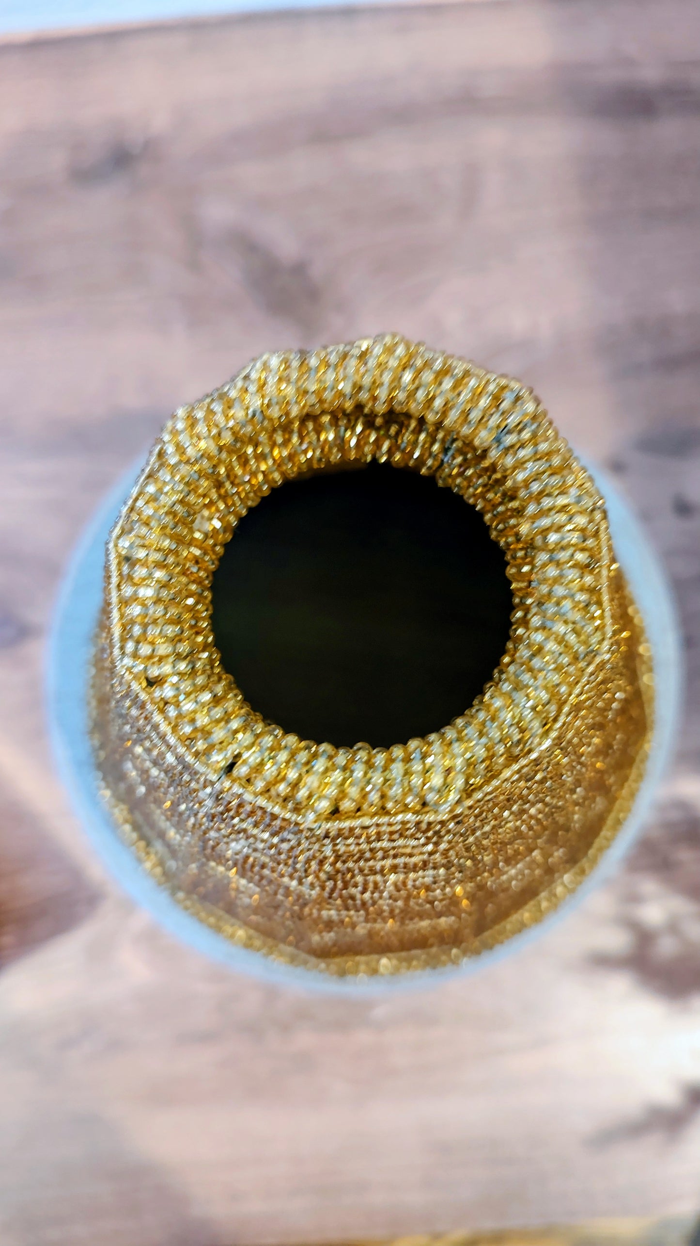 Mini Gold Beaded Lamp/Chandelier Shade (sold separately)