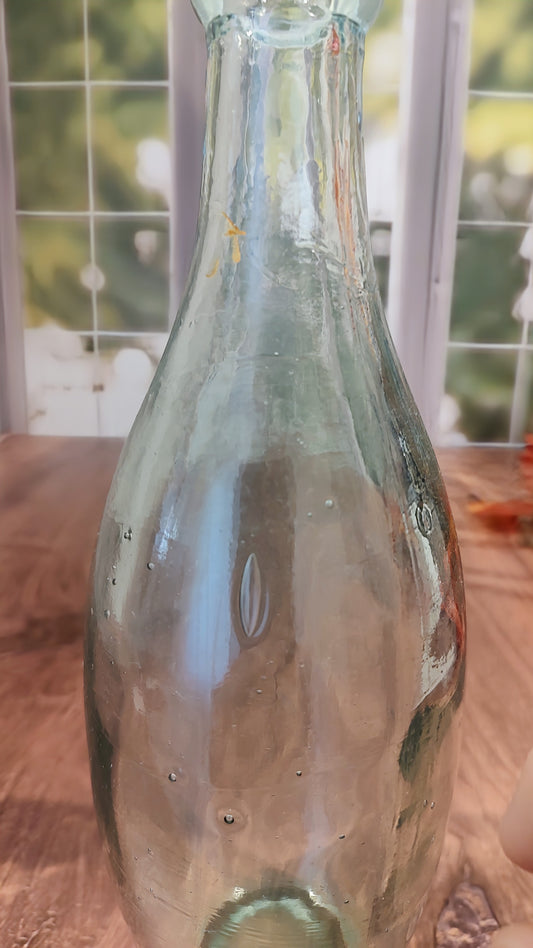 Antique Green Beverage Bottle by J L & Co