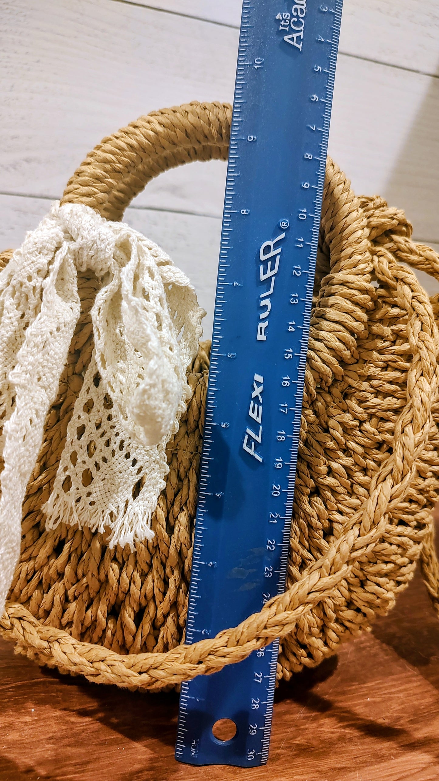 Half Moon Straw Rattan Hand bag