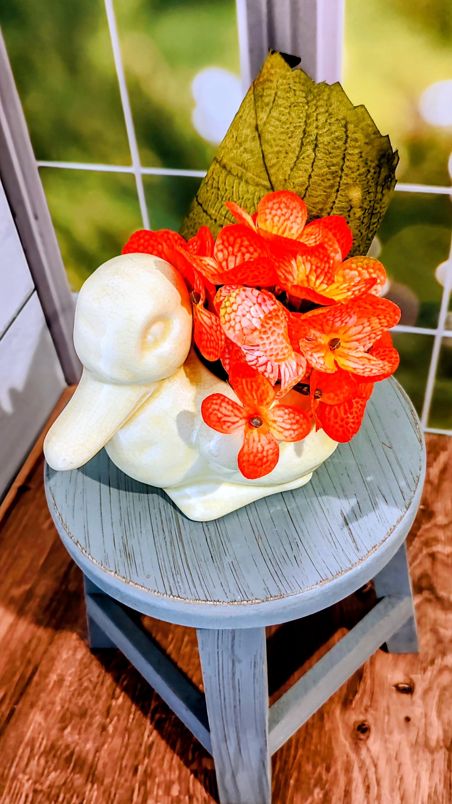 Vintage Yellow Duck Planter
