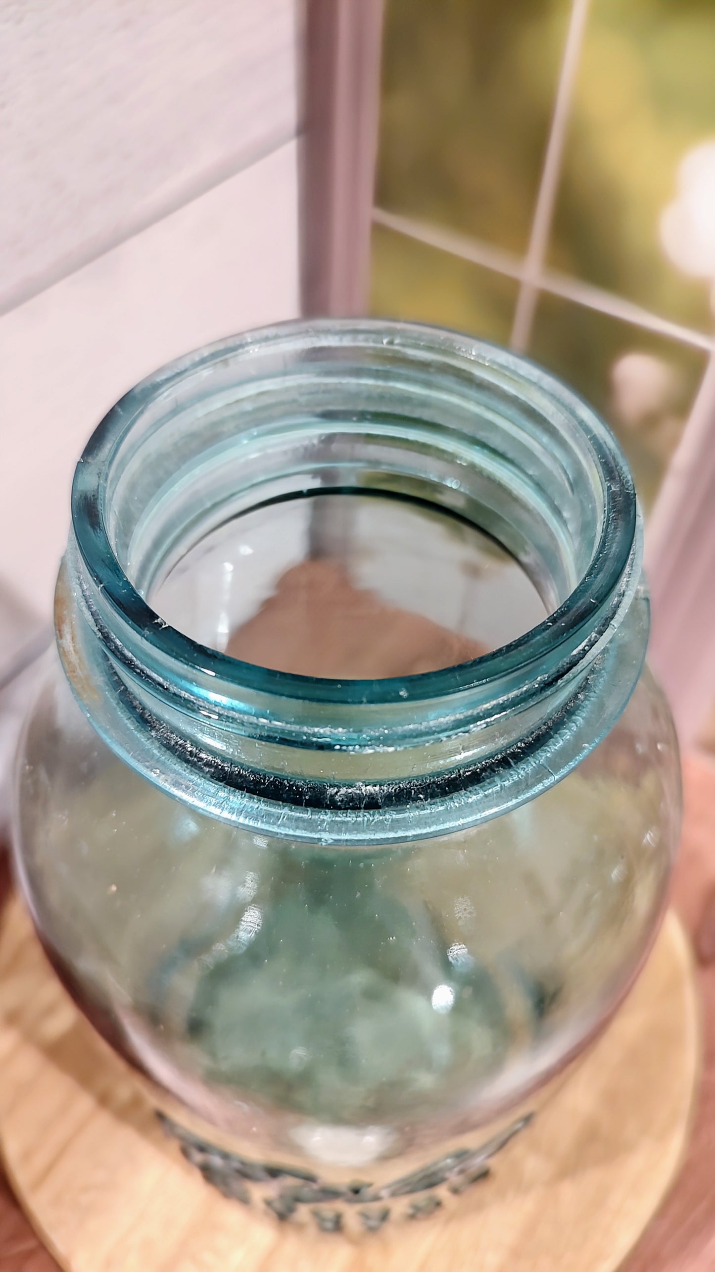 Antique/Vintage 1/2 Gallon Blue Ball Jar