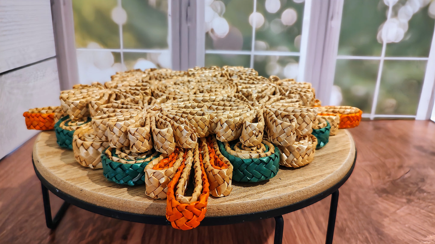 Vintage Rattan Wicker Trivets (Pair)