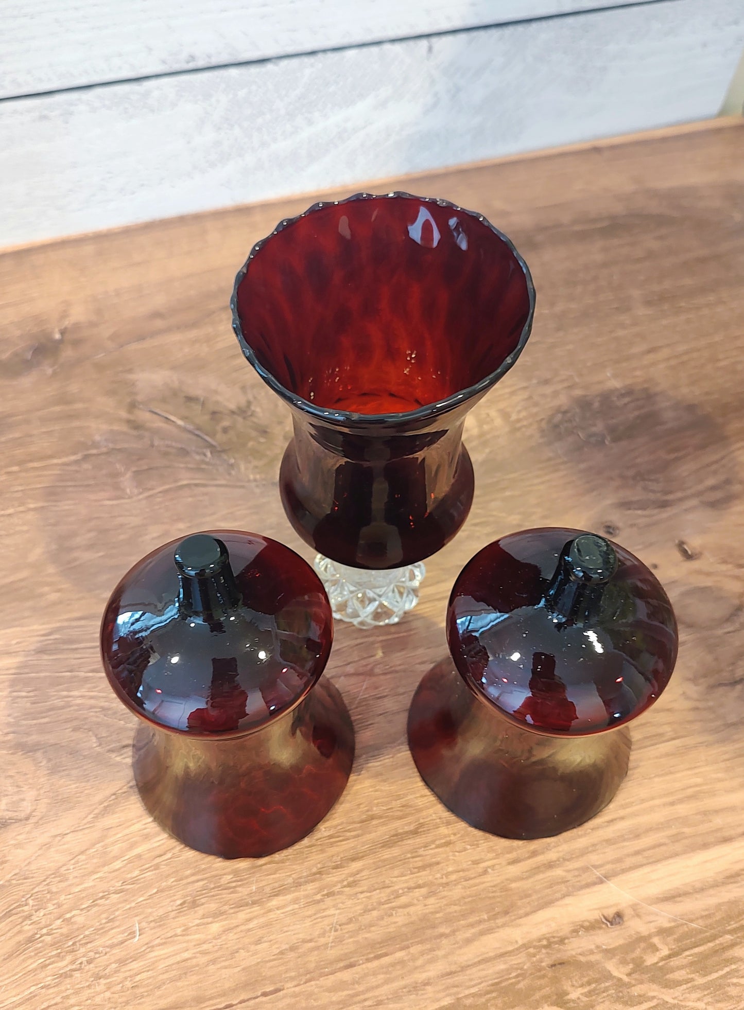 Home Co Ruby Red Votive Holders (set of three)