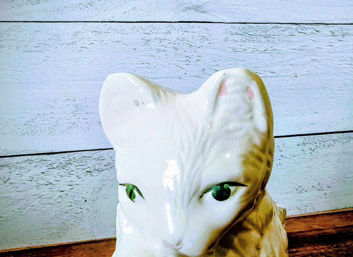 Vintage Cat With Kitten Ceramic Planter