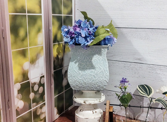 Metal Planter with Floral