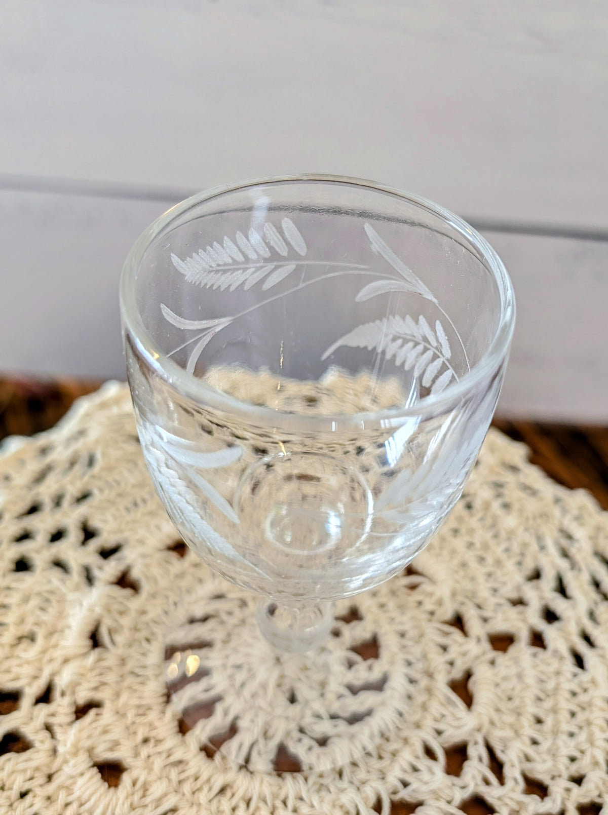 Mid-century Cordial stemware and Footed Shot Glass