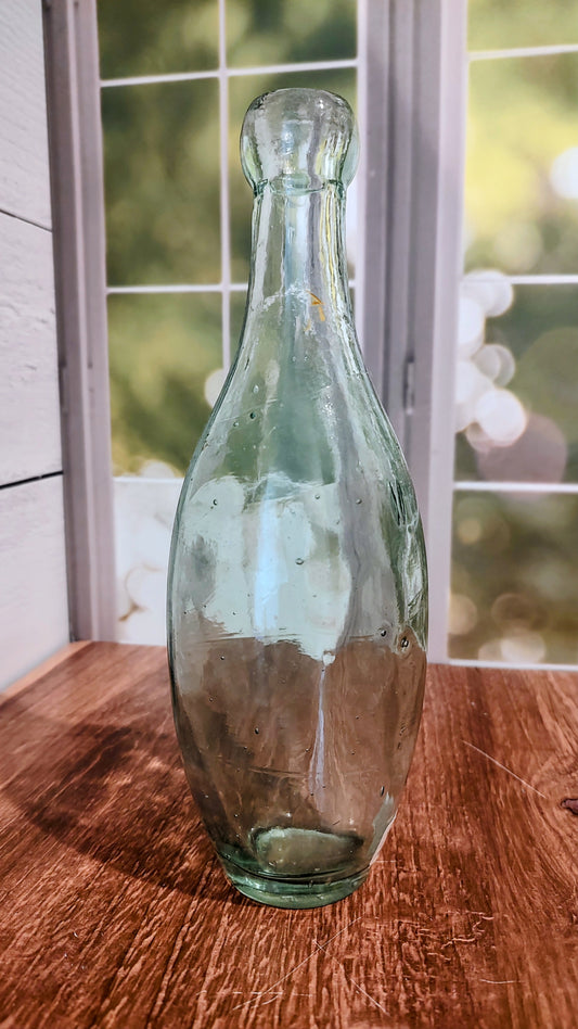 Antique Green Beverage Bottle by J L & Co