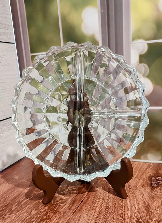 Indiana Glass Divided Relish Tray