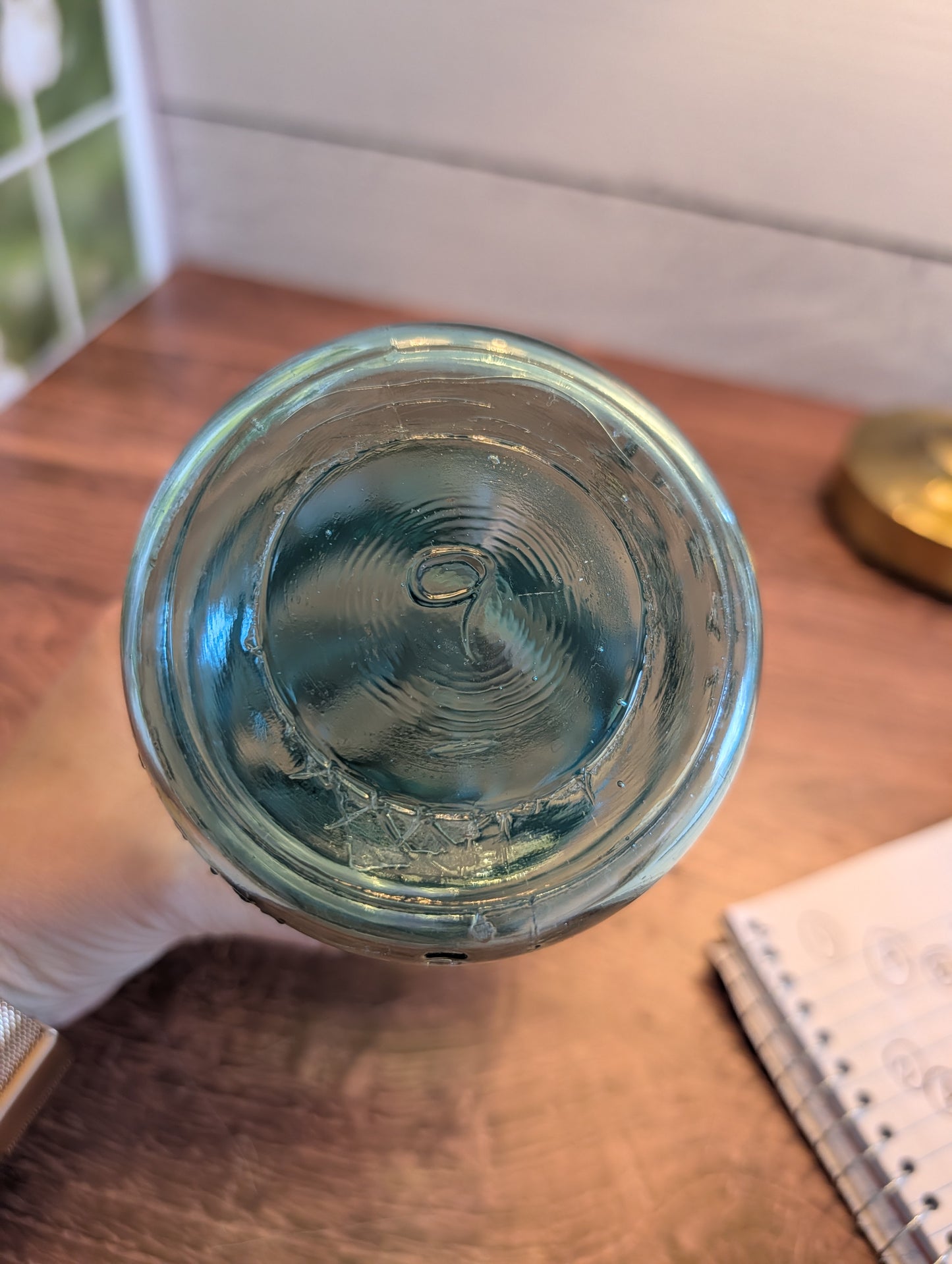 Pint Vintage Ball Jar with Hermetic Lid with Glass Top