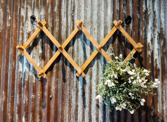 Vintage Wood Peg Rack