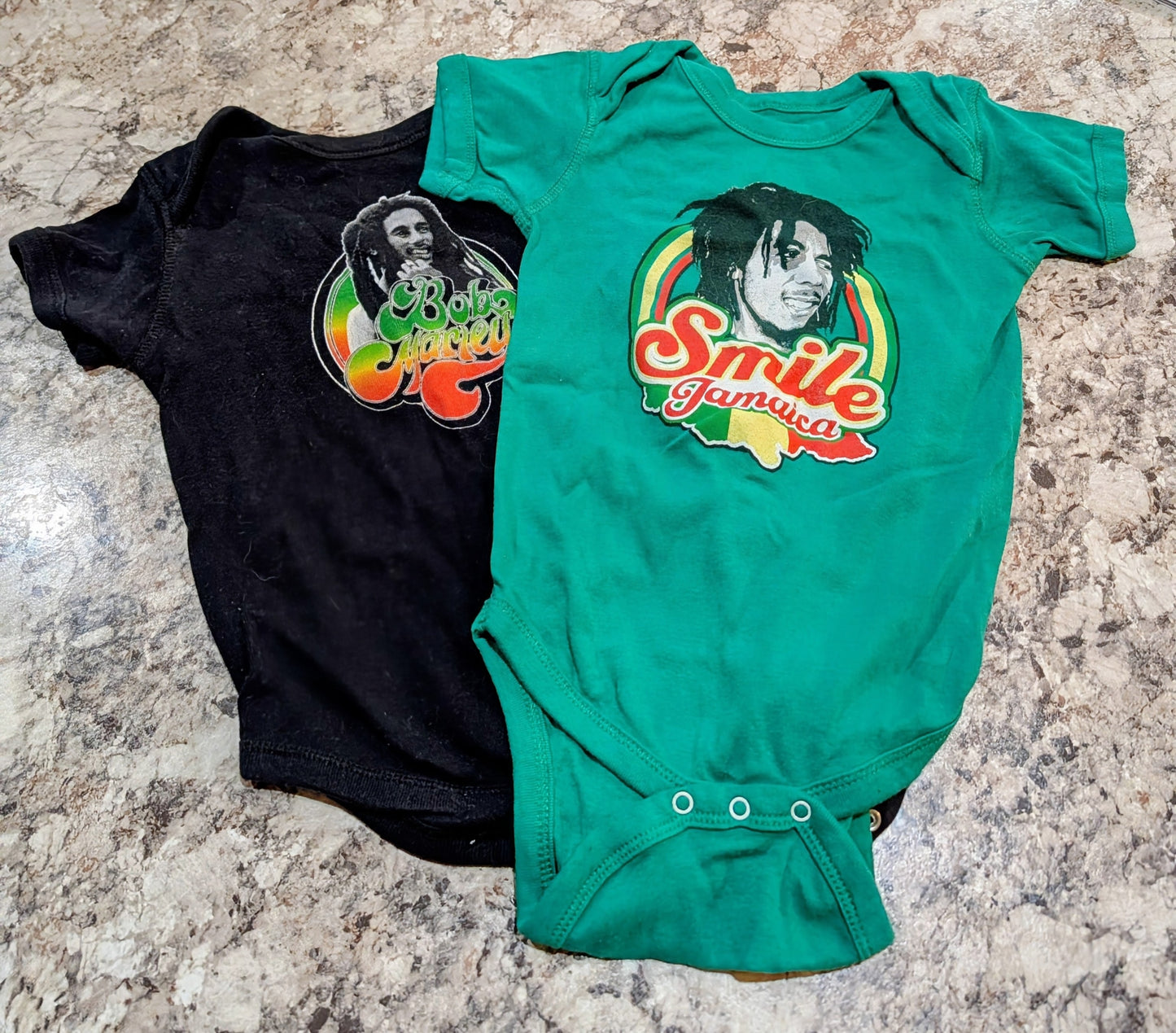 Pair Size 24 mos Bob Marley Onesies
