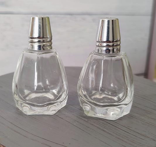 Mini Glass Salt & Pepper Shakers