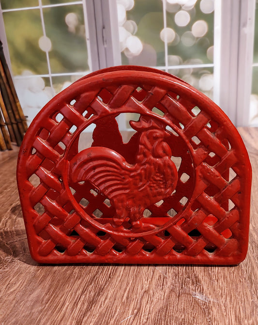 Enamel Cast Iron Napkin Holder