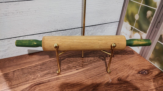 Green Handled Vintage Rolling Pin